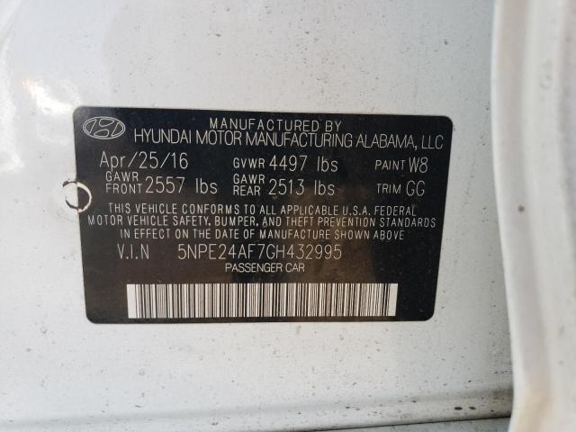 Photo 11 VIN: 5NPE24AF7GH432995 - HYUNDAI SONATA SE 