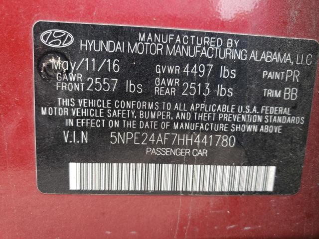 Photo 11 VIN: 5NPE24AF7HH441780 - HYUNDAI SONATA SE 