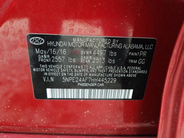 Photo 9 VIN: 5NPE24AF7HH445229 - HYUNDAI SONATA SE 