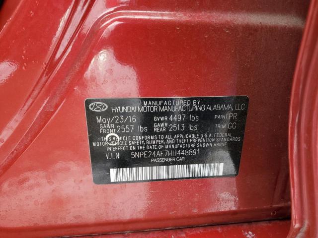 Photo 11 VIN: 5NPE24AF7HH448891 - HYUNDAI SONATA 