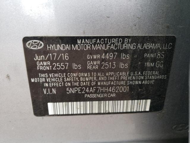 Photo 11 VIN: 5NPE24AF7HH462001 - HYUNDAI SONATA 