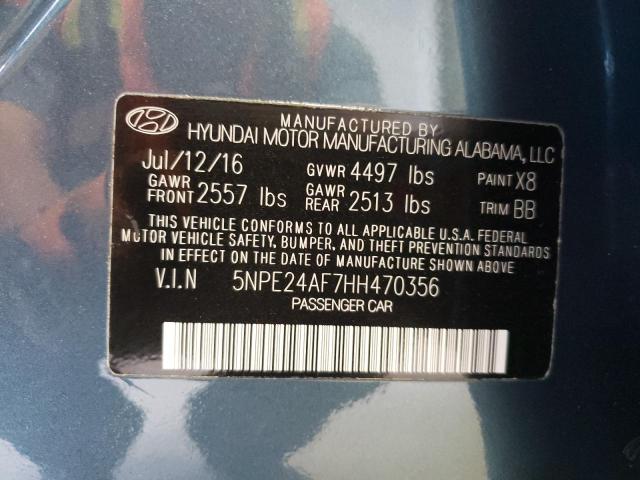 Photo 11 VIN: 5NPE24AF7HH470356 - HYUNDAI SONATA SE 