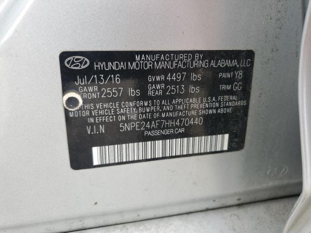 Photo 11 VIN: 5NPE24AF7HH470440 - HYUNDAI SONATA SE 