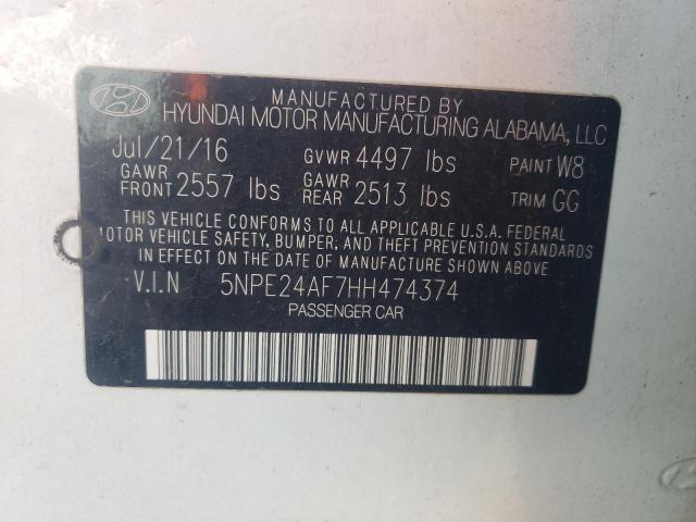 Photo 9 VIN: 5NPE24AF7HH474374 - HYUNDAI SONATA SE 