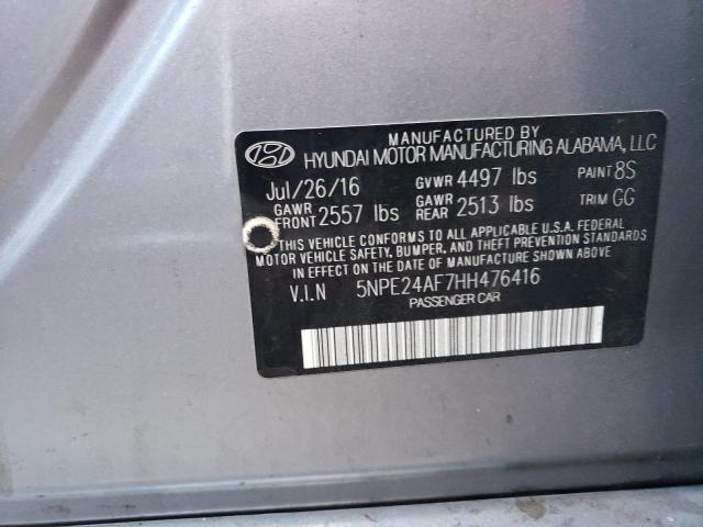 Photo 11 VIN: 5NPE24AF7HH476416 - HYUNDAI SONATA 