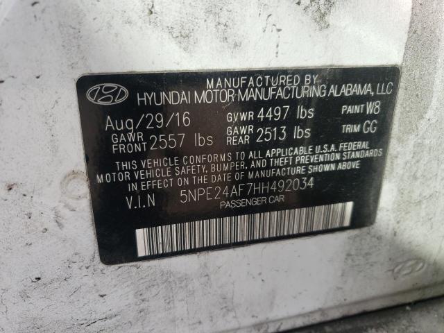 Photo 11 VIN: 5NPE24AF7HH492034 - HYUNDAI SONATA SE 