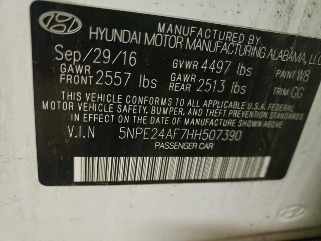 Photo 11 VIN: 5NPE24AF7HH507390 - HYUNDAI SONATA SE 