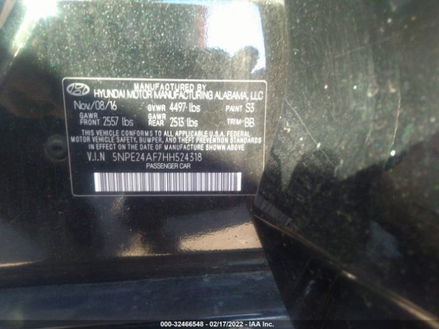 Photo 8 VIN: 5NPE24AF7HH524318 - HYUNDAI SONATA 