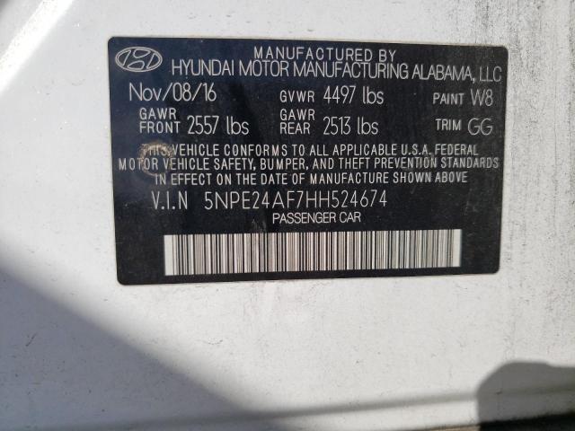 Photo 11 VIN: 5NPE24AF7HH524674 - HYUNDAI SONATA SE 