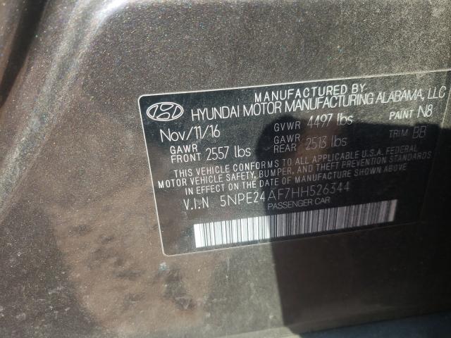 Photo 9 VIN: 5NPE24AF7HH526344 - HYUNDAI SONATA SE 