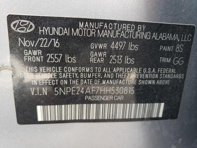 Photo 11 VIN: 5NPE24AF7HH530815 - HYUNDAI SONATA SE 