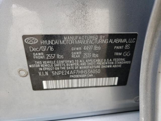 Photo 9 VIN: 5NPE24AF7HH536050 - HYUNDAI SONATA SE 