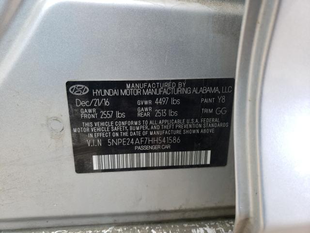 Photo 9 VIN: 5NPE24AF7HH541586 - HYUNDAI SONATA SE 