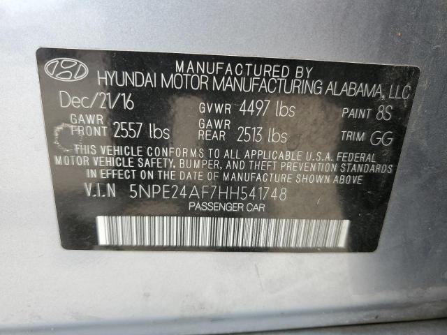 Photo 11 VIN: 5NPE24AF7HH541748 - HYUNDAI SONATA 