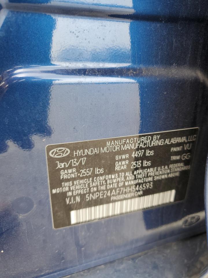 Photo 11 VIN: 5NPE24AF7HH546593 - HYUNDAI SONATA 