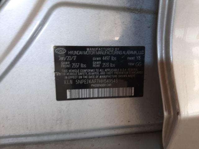 Photo 9 VIN: 5NPE24AF7HH549543 - HYUNDAI SONATA SE 