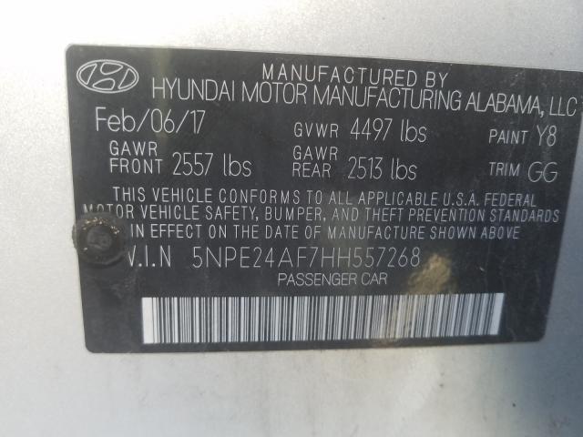 Photo 9 VIN: 5NPE24AF7HH557268 - HYUNDAI SONATA 