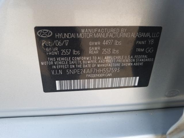 Photo 9 VIN: 5NPE24AF7HH557593 - HYUNDAI SONATA 