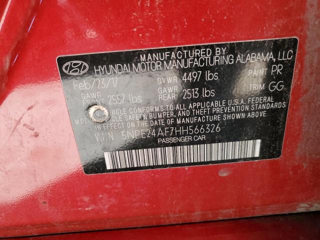 Photo 11 VIN: 5NPE24AF7HH566326 - HYUNDAI SONATA 