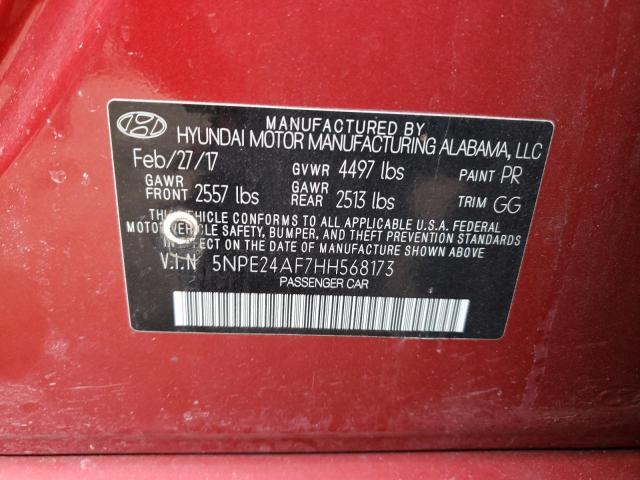 Photo 11 VIN: 5NPE24AF7HH568173 - HYUNDAI SONATA 