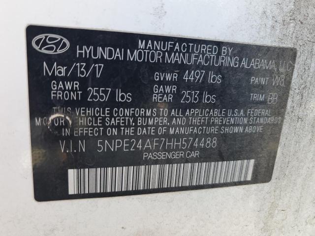 Photo 12 VIN: 5NPE24AF7HH574488 - HYUNDAI SONATA 