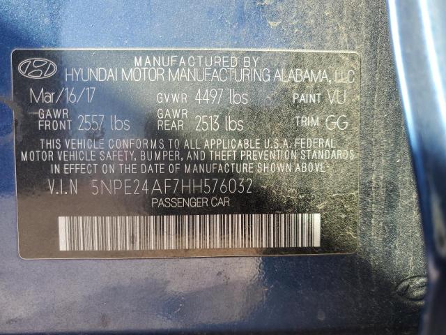 Photo 11 VIN: 5NPE24AF7HH576032 - HYUNDAI SONATA 