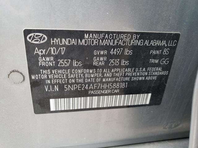 Photo 11 VIN: 5NPE24AF7HH588181 - HYUNDAI SONATA SE 