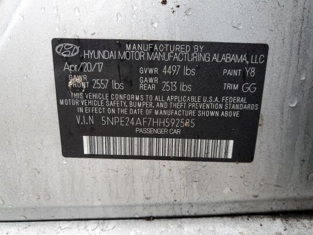 Photo 11 VIN: 5NPE24AF7HH592585 - HYUNDAI SONATA SE 