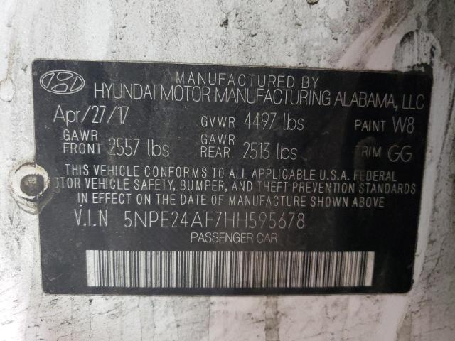 Photo 11 VIN: 5NPE24AF7HH595678 - HYUNDAI SONATA 