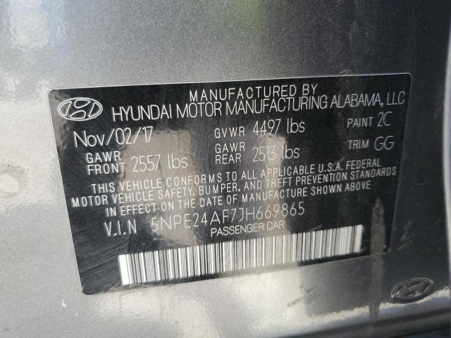 Photo 11 VIN: 5NPE24AF7JH669865 - HYUNDAI SONATA SE 