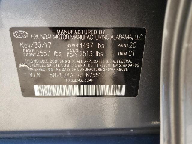 Photo 9 VIN: 5NPE24AF7JH676511 - HYUNDAI SONATA SE 