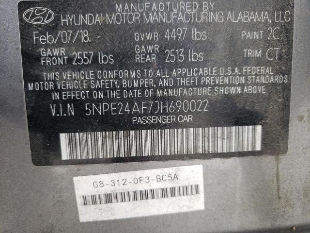 Photo 12 VIN: 5NPE24AF7JH690022 - HYUNDAI SONATA 