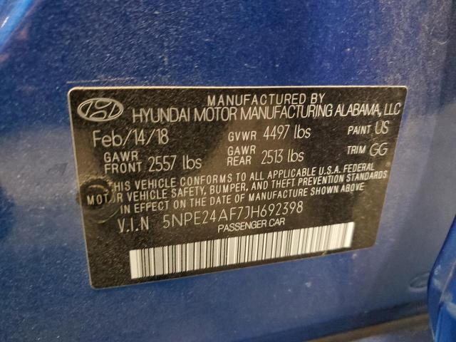 Photo 9 VIN: 5NPE24AF7JH692398 - HYUNDAI SONATA SE 