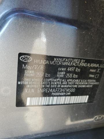 Photo 11 VIN: 5NPE24AF7JH714500 - HYUNDAI SONATA SE 