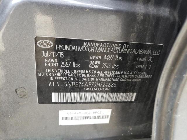 Photo 9 VIN: 5NPE24AF7JH724685 - HYUNDAI SONATA SE 