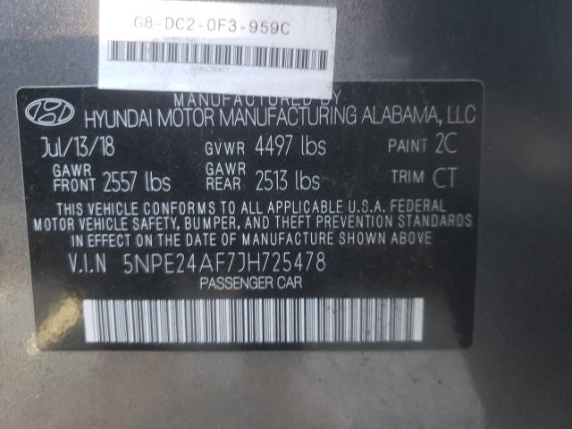 Photo 9 VIN: 5NPE24AF7JH725478 - HYUNDAI SONATA SE 