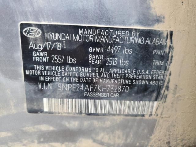 Photo 11 VIN: 5NPE24AF7KH732870 - HYUNDAI SONATA 