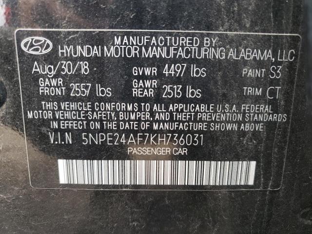 Photo 12 VIN: 5NPE24AF7KH736031 - HYUNDAI SONATA SE 