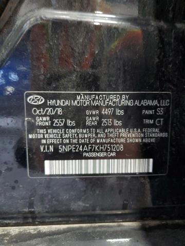 Photo 11 VIN: 5NPE24AF7KH751208 - HYUNDAI SONATA 