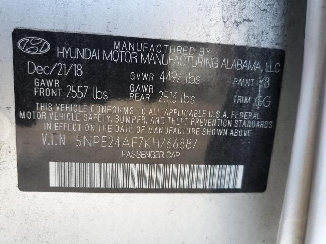 Photo 9 VIN: 5NPE24AF7KH766887 - HYUNDAI SONATA SE 