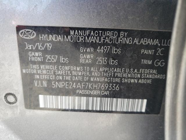 Photo 9 VIN: 5NPE24AF7KH769336 - HYUNDAI SONATA SE 