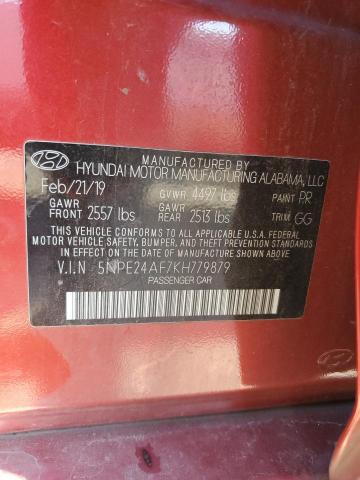 Photo 11 VIN: 5NPE24AF7KH779879 - HYUNDAI SONATA 