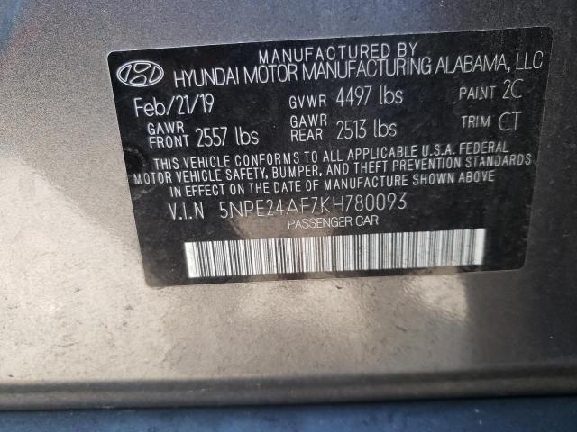 Photo 9 VIN: 5NPE24AF7KH780093 - HYUNDAI SONATA SE 