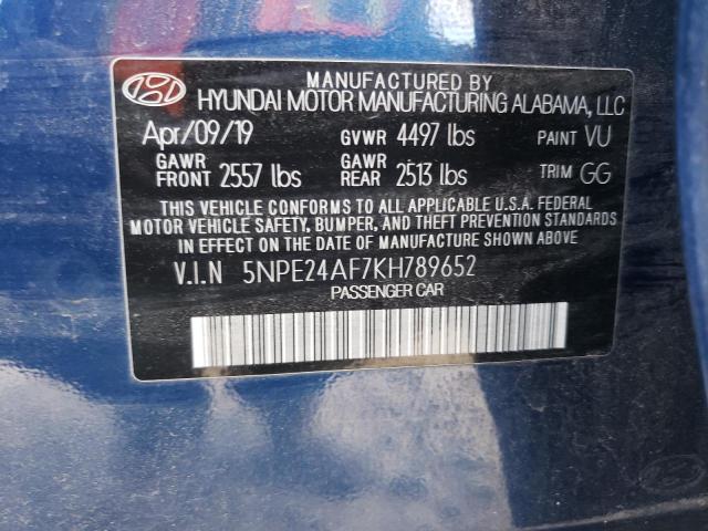 Photo 11 VIN: 5NPE24AF7KH789652 - HYUNDAI SONATA 