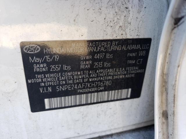 Photo 11 VIN: 5NPE24AF7KH796780 - HYUNDAI SONATA SE 