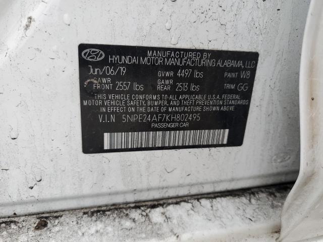 Photo 11 VIN: 5NPE24AF7KH802495 - HYUNDAI SONATA 