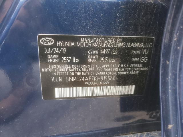 Photo 9 VIN: 5NPE24AF7KH815568 - HYUNDAI SONATA SE 