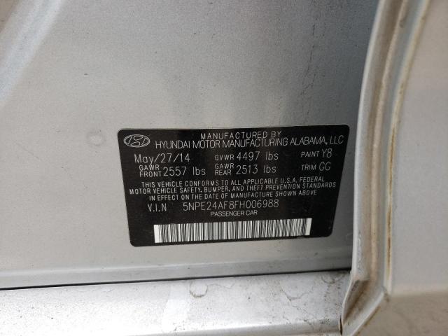 Photo 11 VIN: 5NPE24AF8FH006988 - HYUNDAI SONATA SE 