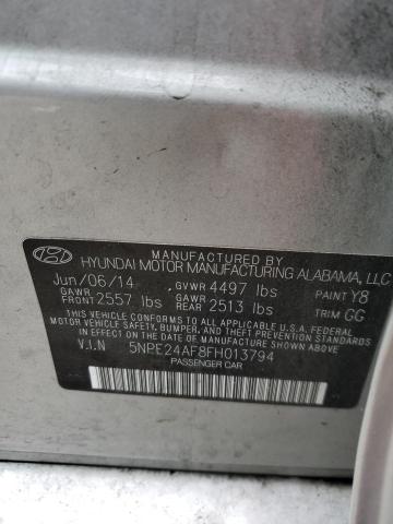 Photo 11 VIN: 5NPE24AF8FH013794 - HYUNDAI SONATA 