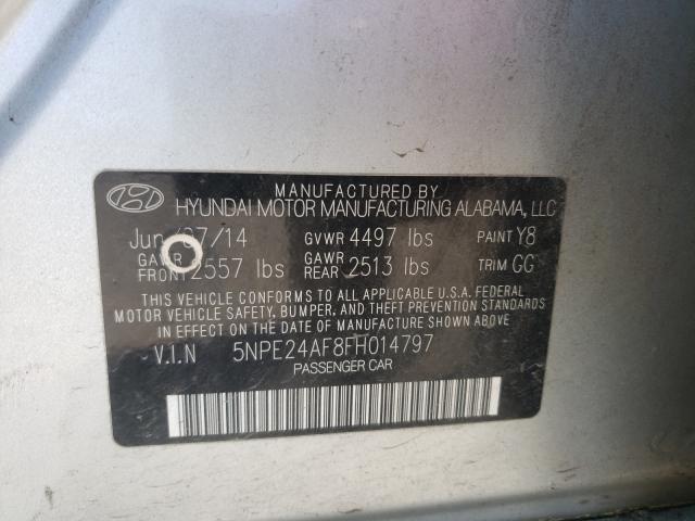 Photo 9 VIN: 5NPE24AF8FH014797 - HYUNDAI SONATA SE 